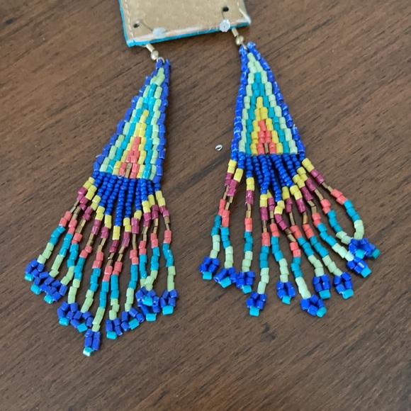 Vintage Beaded Hand-Strung Beads Earrings - Picture 3 of 4